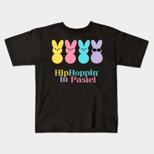 Hip Hoppin Pastel Easter Bunny Peeps Kids T-Shirt